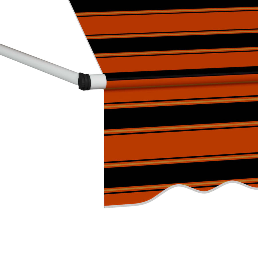 Luifel Handmatig Uittrekbaar Oranje En Bruin 300 cm
