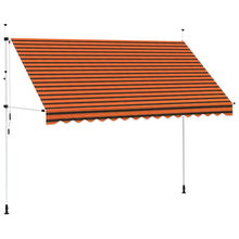 Luifel Handmatig Uittrekbaar Oranje En Bruin 1