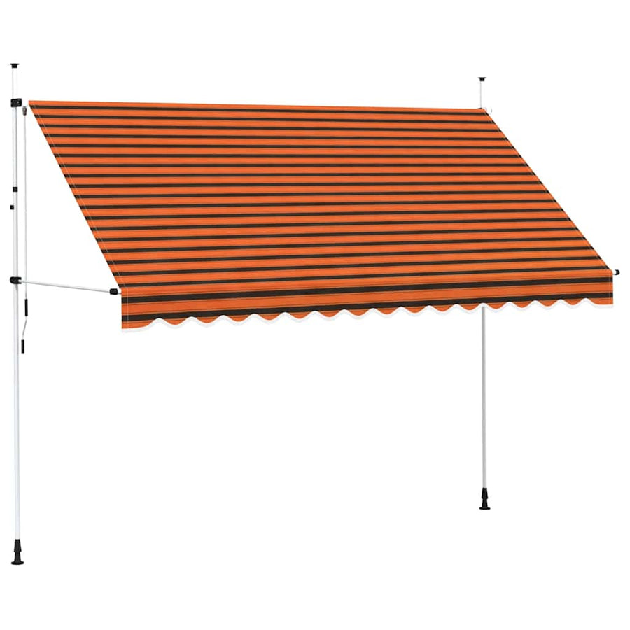 Luifel Handmatig Uittrekbaar Oranje En Bruin 1