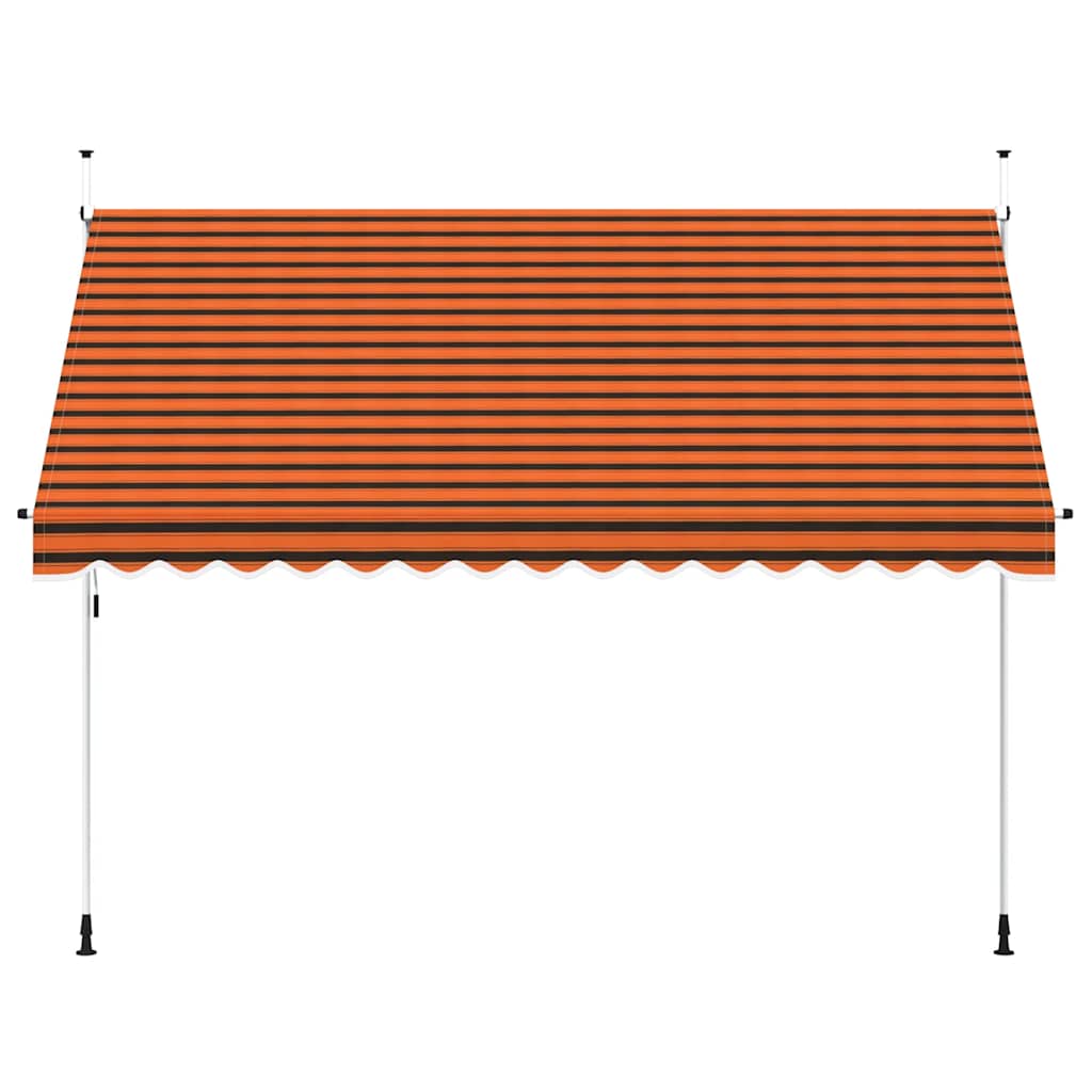 Luifel Handmatig Uittrekbaar Oranje En Bruin 1