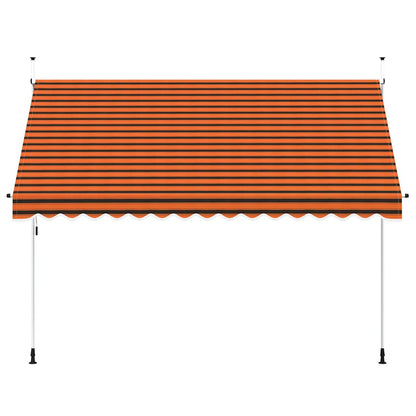 Luifel Handmatig Uittrekbaar Oranje En Bruin 1