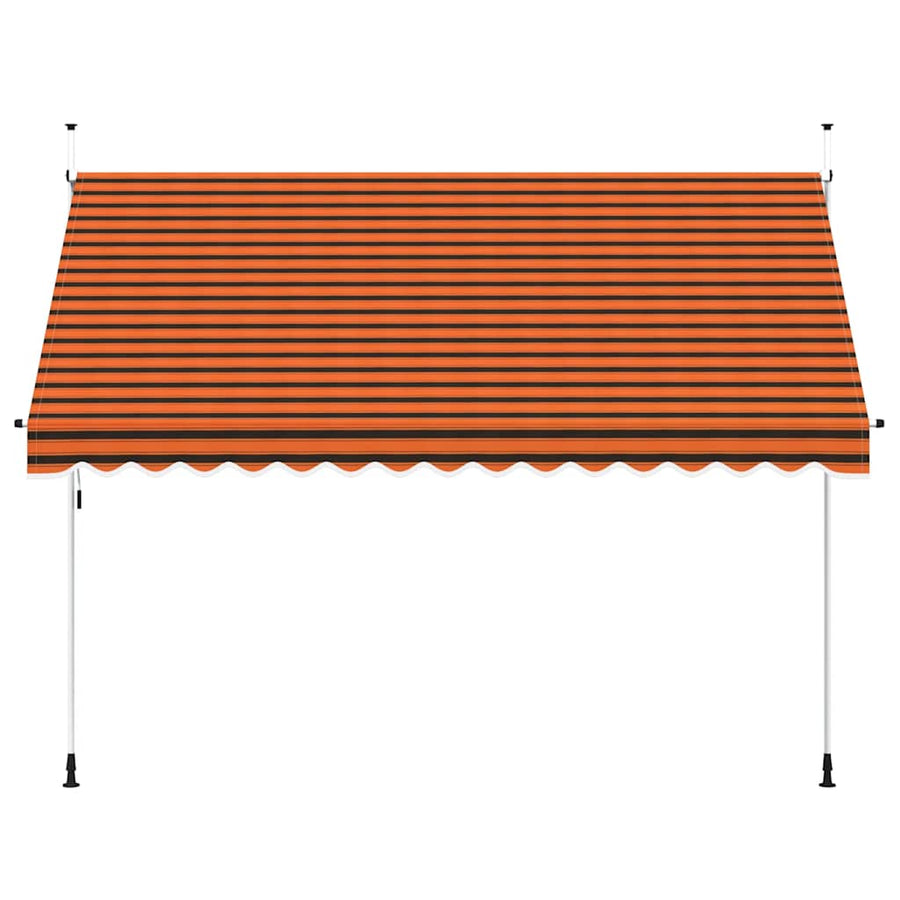 Luifel Handmatig Uittrekbaar Oranje En Bruin 1
