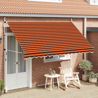 Luifel Handmatig Uittrekbaar Oranje En Bruin 1