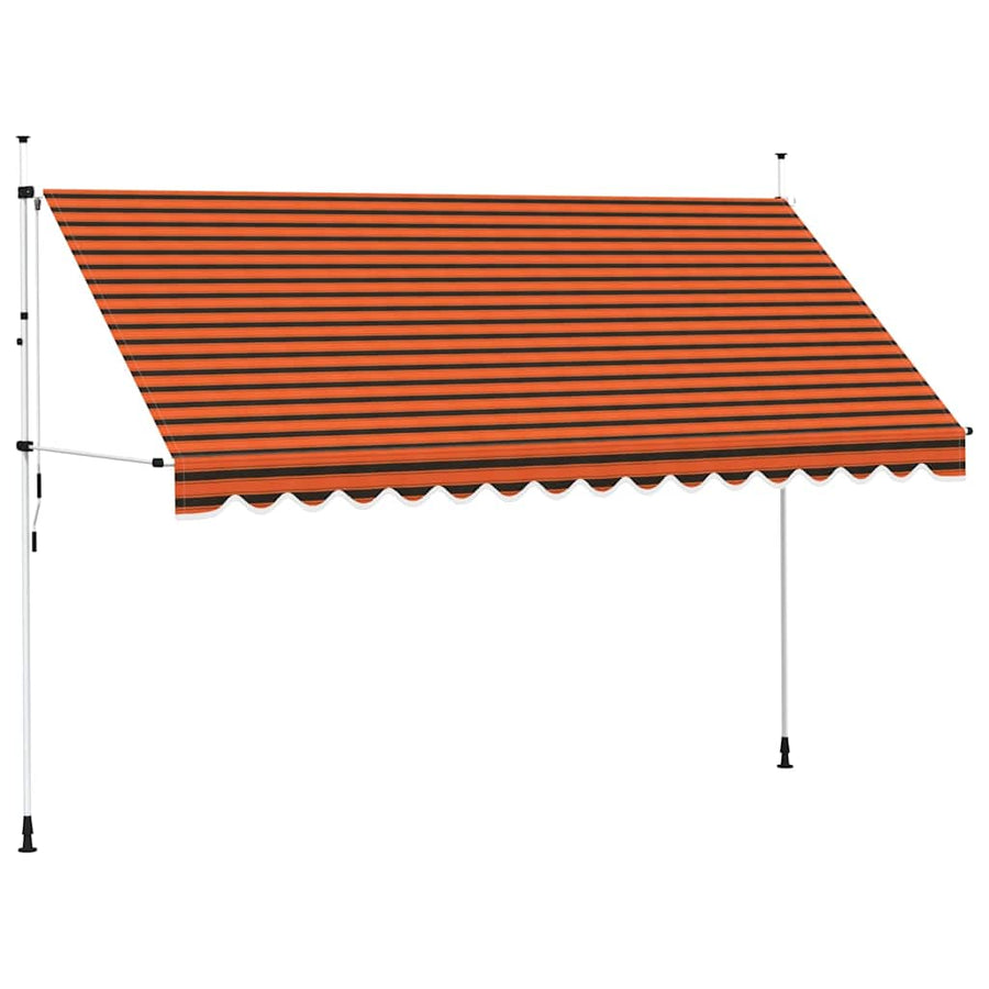 Luifel Handmatig Uittrekbaar Oranje En Bruin 1
