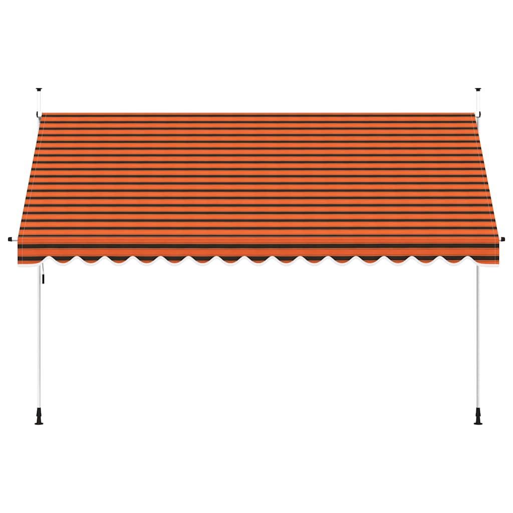 Luifel Handmatig Uittrekbaar Oranje En Bruin 1