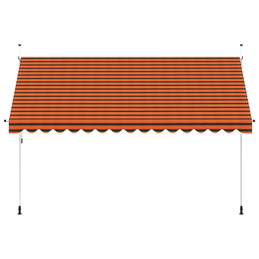 Luifel Handmatig Uittrekbaar Oranje En Bruin 1