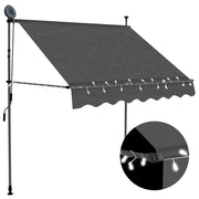 Luifel 100 cm antraciet handmatig uitschuifbaar met LED