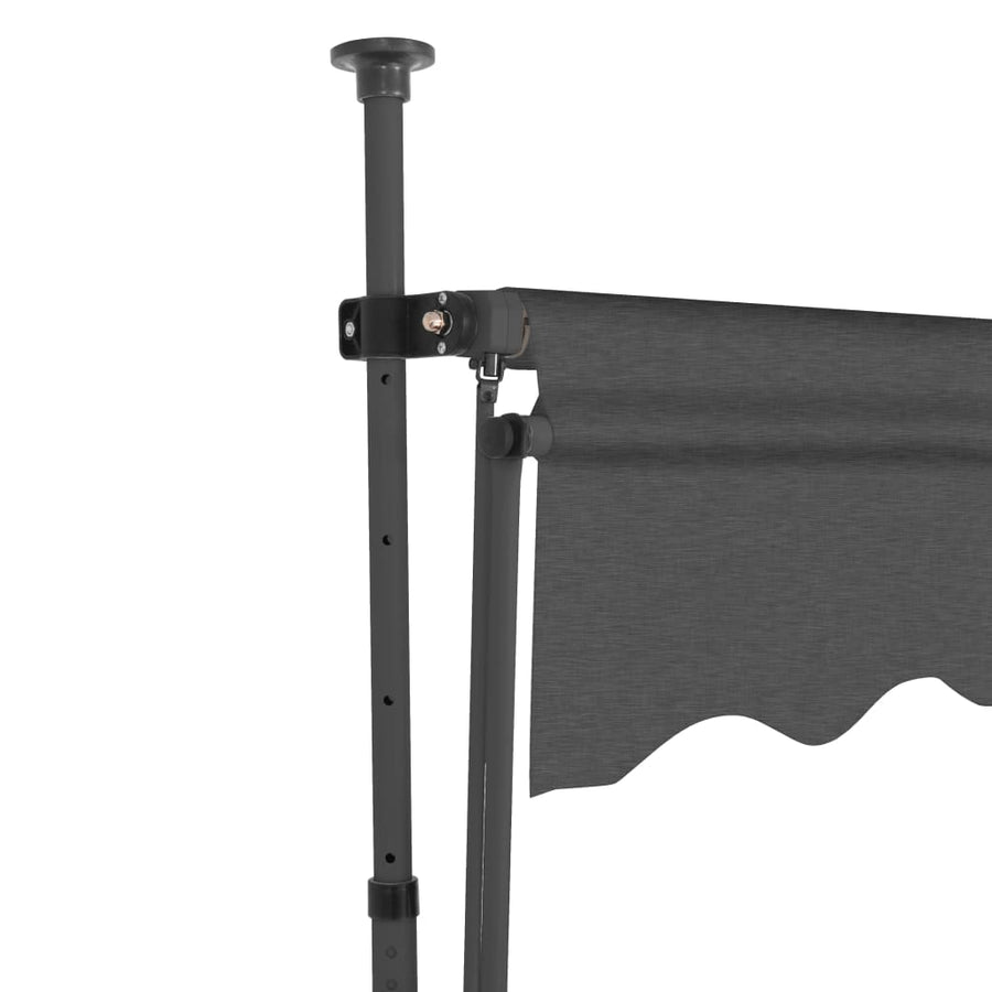 Luifel Handmatig Uitschuifbaar Met Led Kleurig 250 cm Antraciet