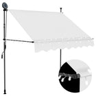 Manual retractable awning with LED 100 cm cream