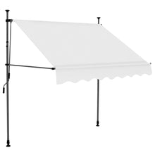 Luifel Handmatig Uitschuifbaar Met Led Kleurig 150 cm Crème