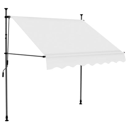 Luifel Handmatig Uitschuifbaar Met Led Kleurig 150 cm Crème