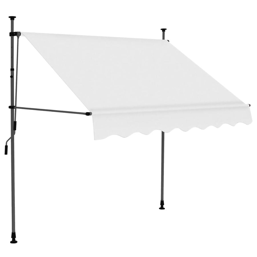 Luifel Handmatig Uitschuifbaar Met Led Kleurig 150 cm Crème