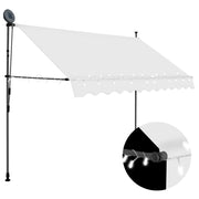 Luifel 250 cm crèmekleurig met LED