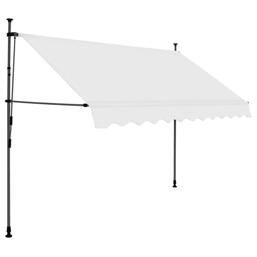 Luifel Handmatig Uitschuifbaar Met Led Kleurig 250 cm Crème