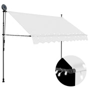 Luifel uitschuifbaar LED 300 cm crèmekleurig