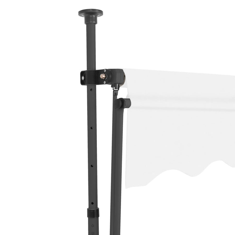 Luifel Handmatig Uitschuifbaar Met Led Kleurig 350 cm Crème