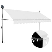 Luifel uitschuifbaar LED 400 cm crèmekleurig