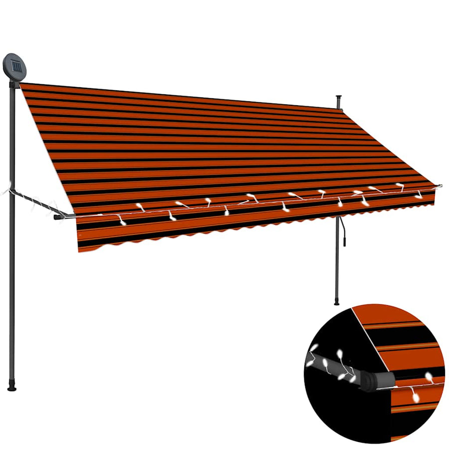 Luifel Handmatig Uitschuifbaar Met Led 300 cm