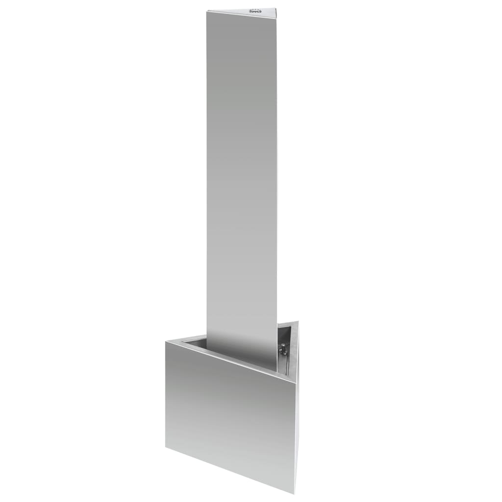 Tuinfontein 37,7X32,6X110 Cm Roestvrij Staal Zilverkleurig