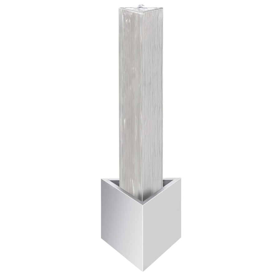 Tuinfontein 37,7X32,6X110 Cm Roestvrij Staal Zilverkleurig