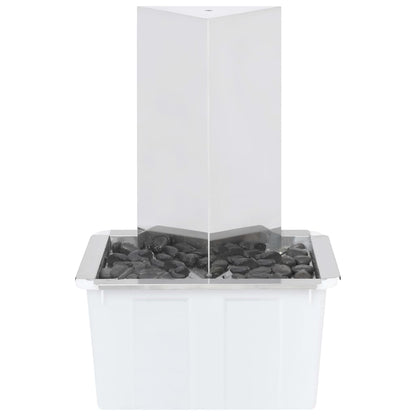 Tuinfontein Met Pomp Driehoek 76 Cm Roestvrij Staal 48 x 34 x 76 cm