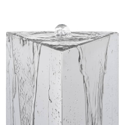 Tuinfontein Met Pomp Driehoek 76 Cm Roestvrij Staal 48 x 34 x 76 cm