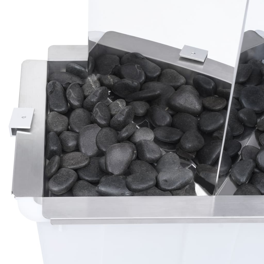 Tuinfontein Met Pomp Driehoek 76 Cm Roestvrij Staal 48 x 34 x 76 cm