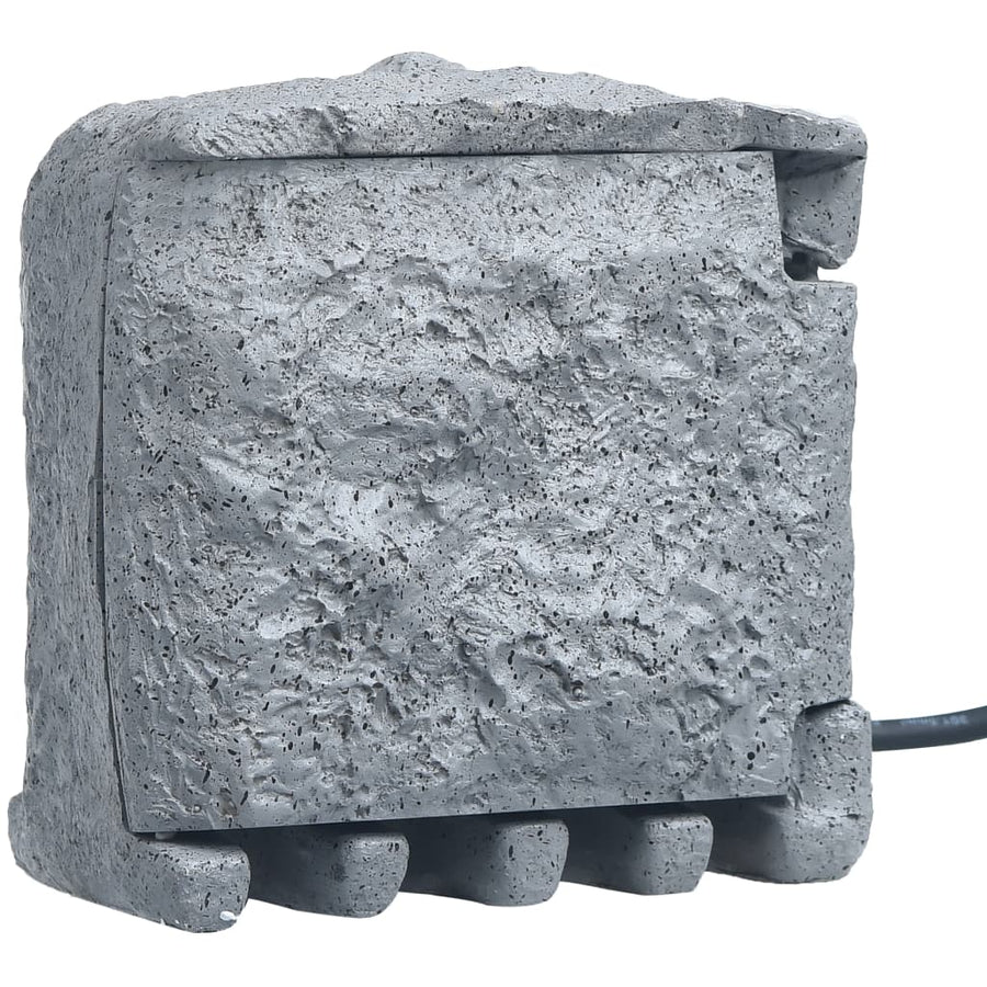 Tuinstopcontact Ingangen Waterbestendig Polyresin 4 Grijs Normaal