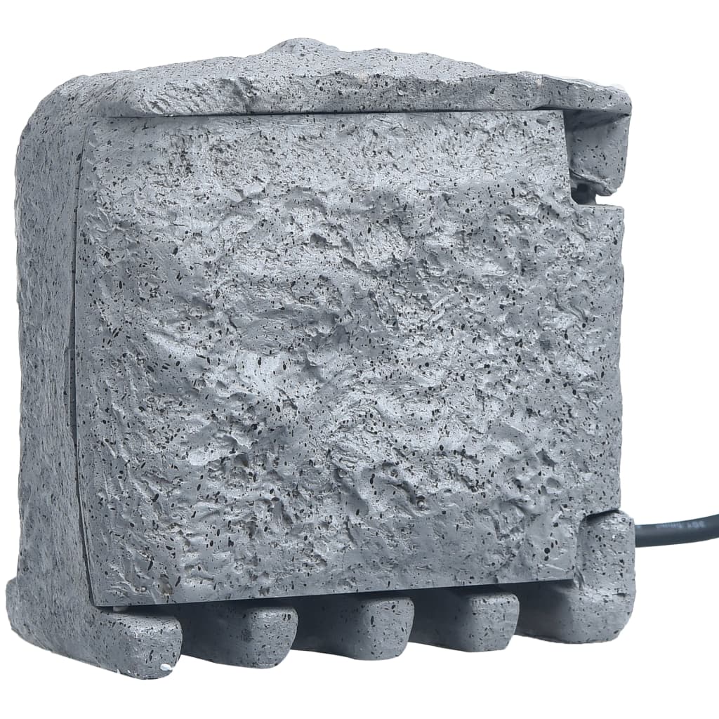 Tuinstopcontact Ingangen Met Polyresin 2 Grijs Timer