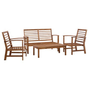 Loungeset 4-delig massief acaciahout