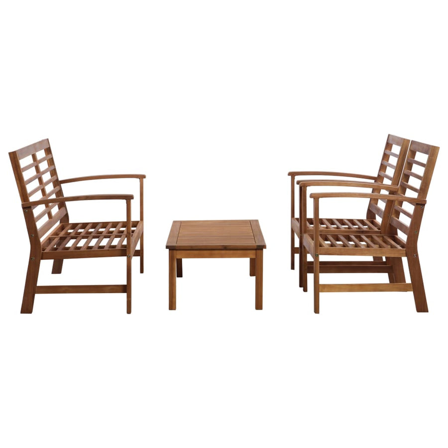 -Delige Loungeset Massief Acaciahout Bruin