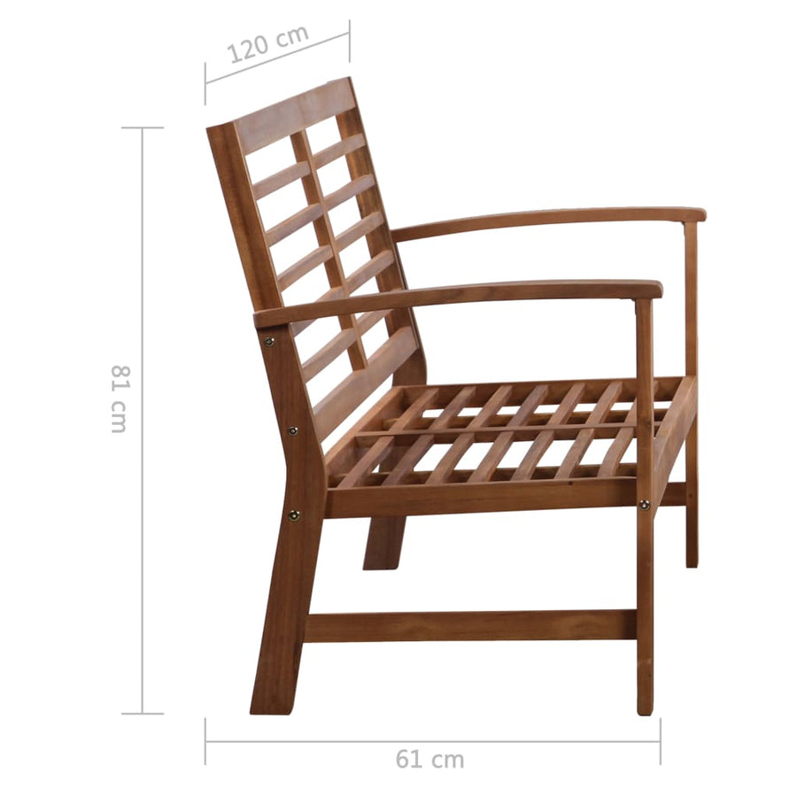-Delige Loungeset Massief Acaciahout Bruin