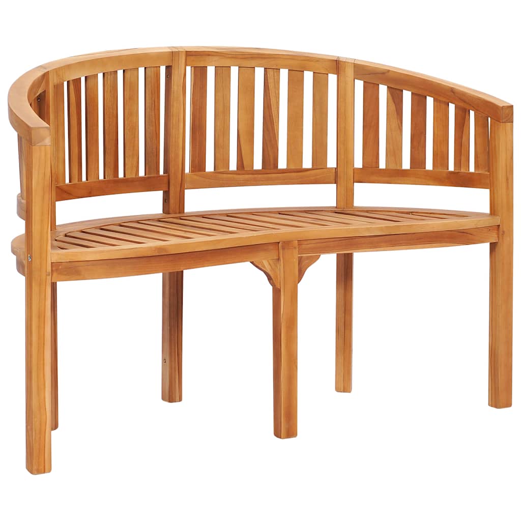 Bananenbank 120 cm massief teakhout