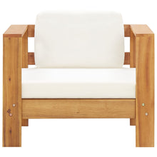 Tuinstoel Met Kussen Massief Acaciahout Crème Fauteuil