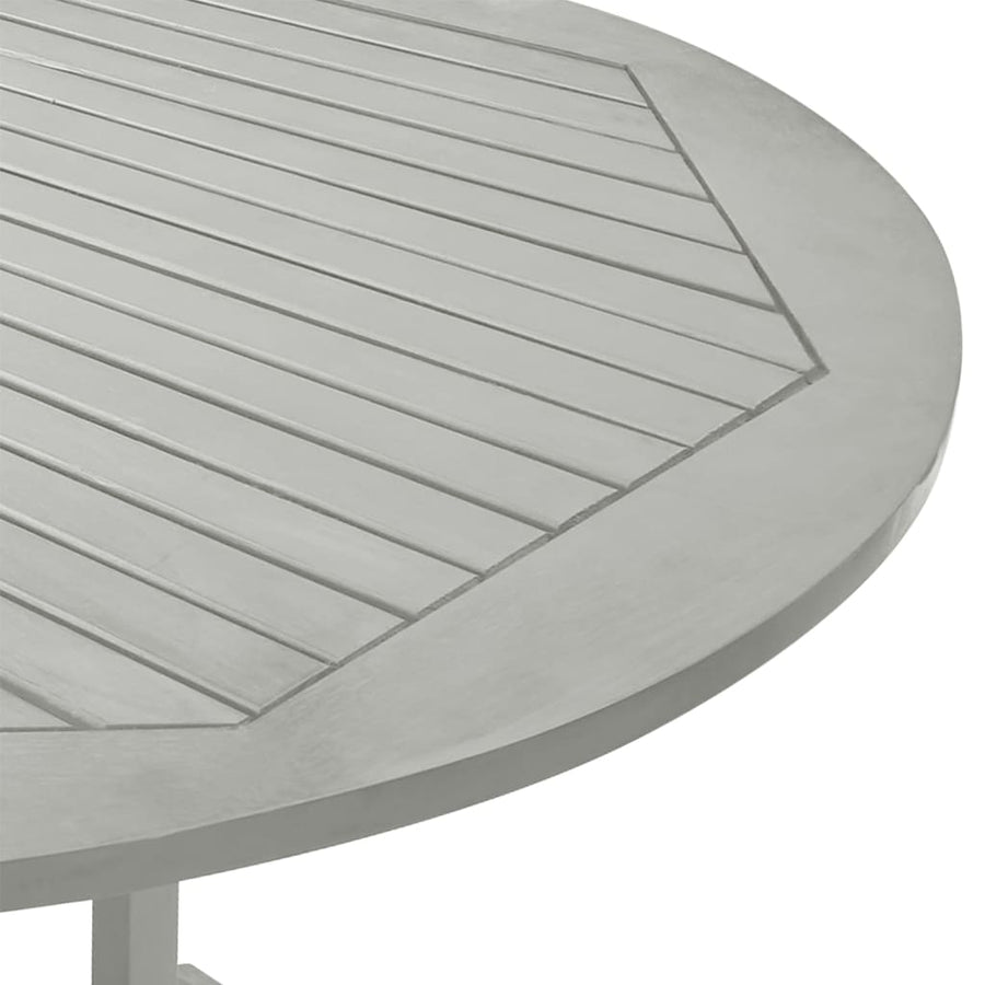 Tuintafel Massief Acaciahout Grijs 200 x 100 x 75 cm ovaal
