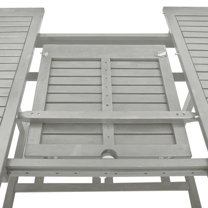 Tuintafel Massief Acaciahout Grijs 200 x 100 x 75 cm ovaal