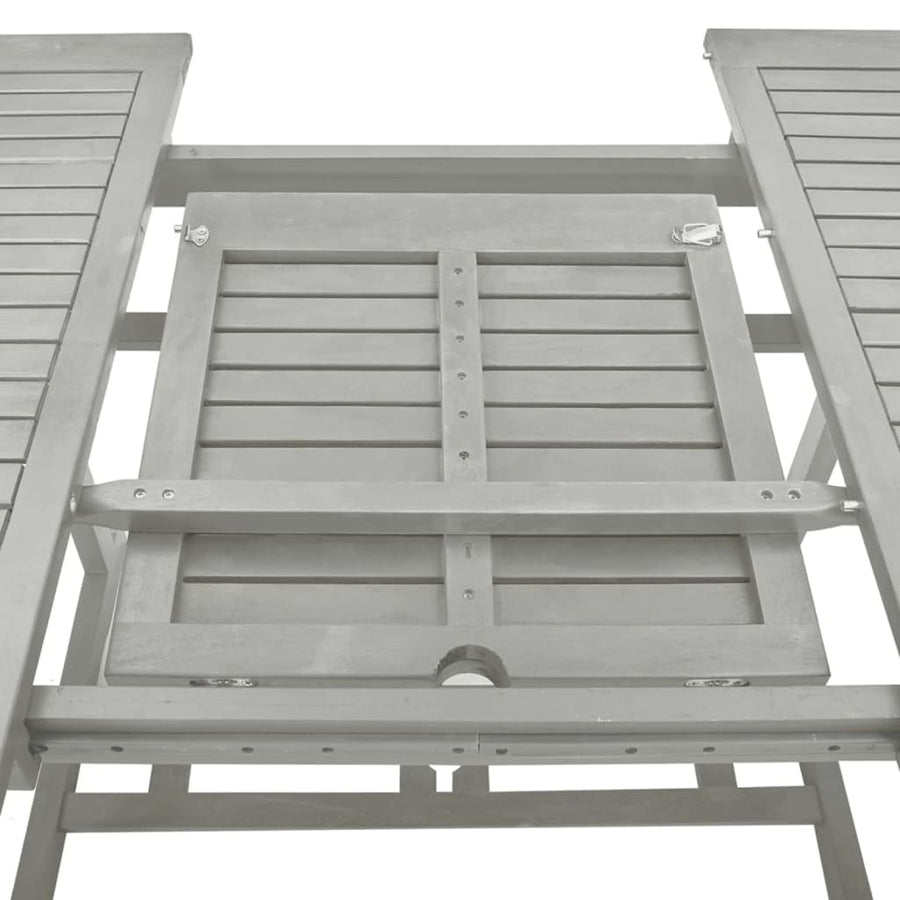 Tuintafel Massief Acaciahout Grijs 200 x 100 x 75 cm ovaal