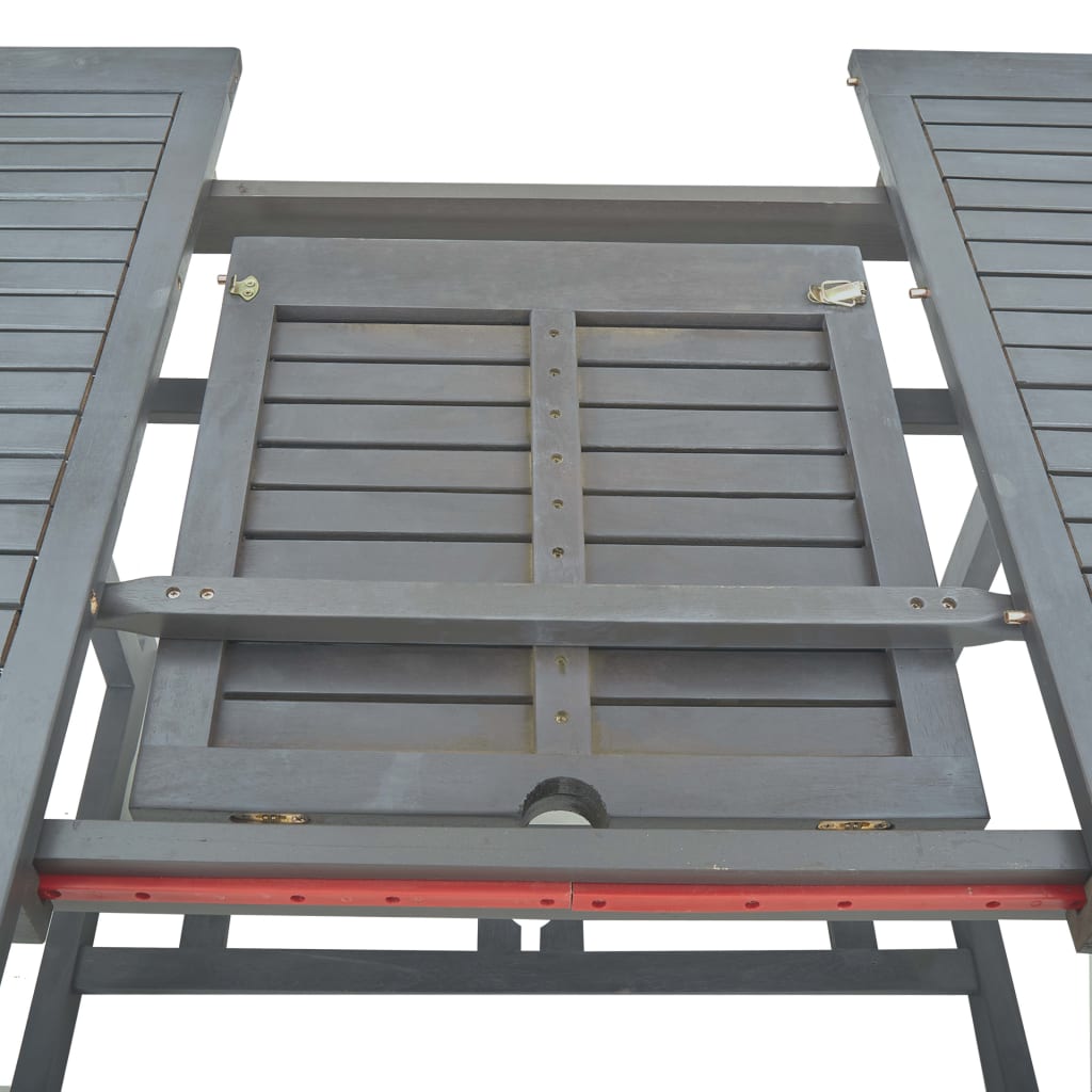 7-Delige Tuinset Massief Acaciahout Grijs 6