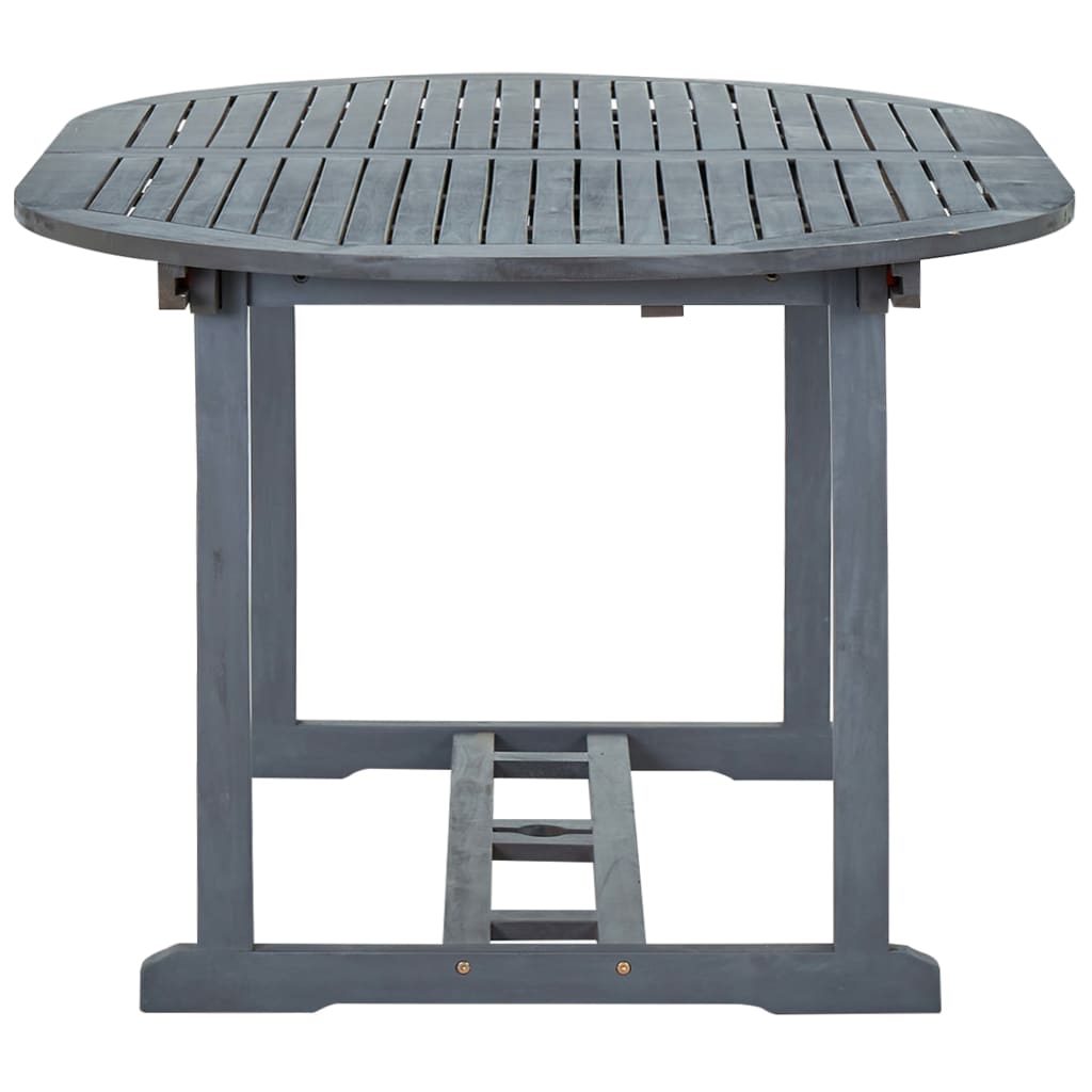 7-Delige Tuinset Massief Acaciahout Grijs 6