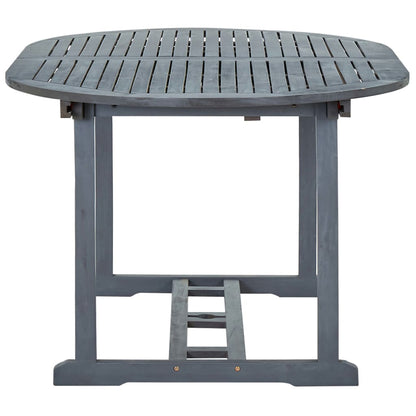 7-Delige Tuinset Massief Acaciahout Grijs 6