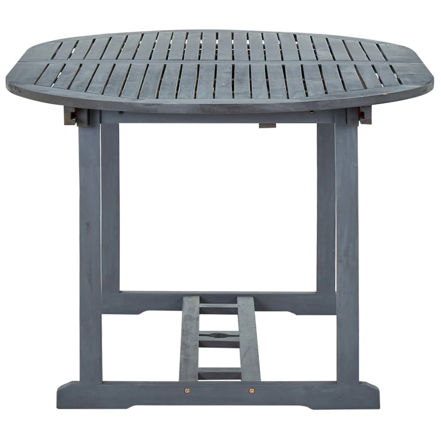 7-Delige Tuinset Massief Acaciahout Grijs 6
