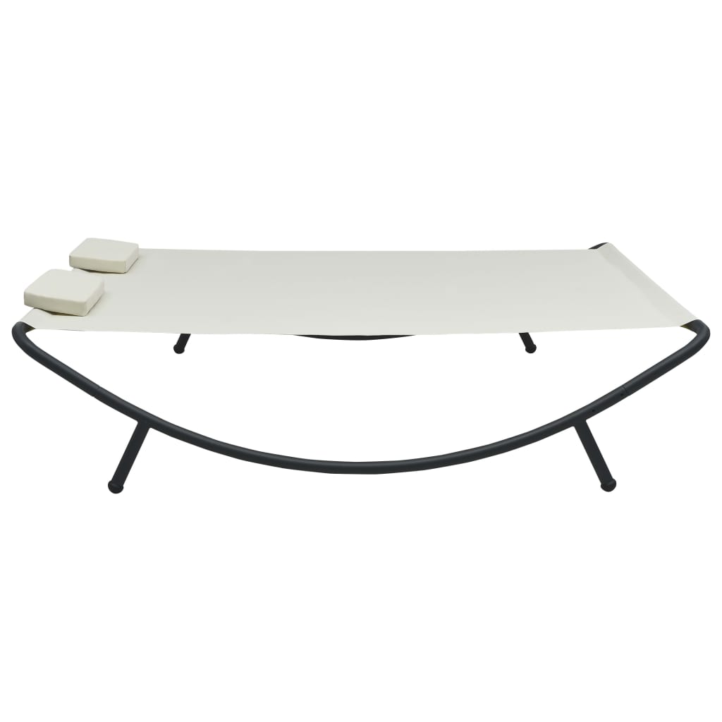 Loungebed Stof Crème