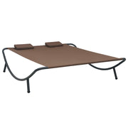 Loungebed stof bruin 200x173x45 cm