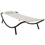 Tuinbed 200x90x40 cm staal crème