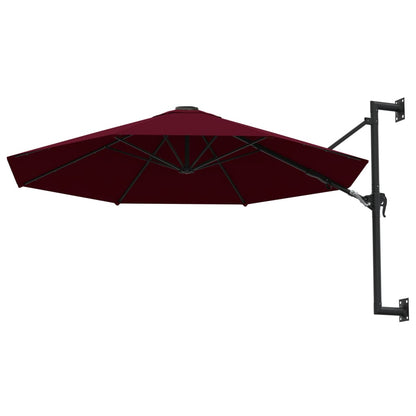 Wandparasol Met Metalen Paal 300 Cm Bordeauxrood