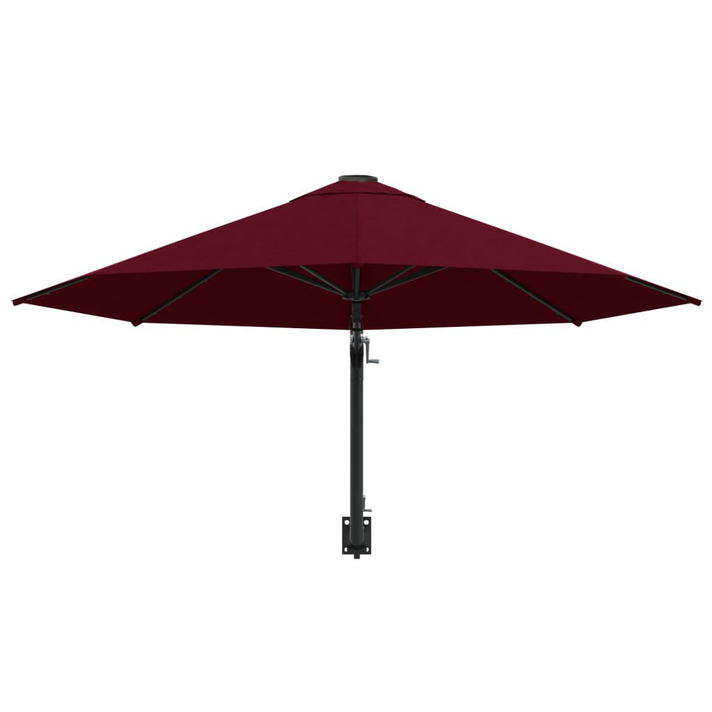Wandparasol Met Metalen Paal 300 Cm Bordeauxrood