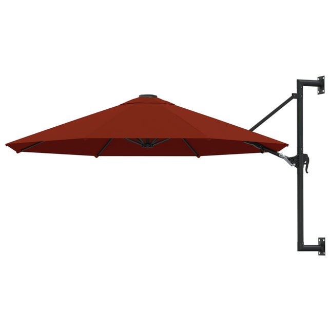 Wandparasol Met Metalen Paal 300 Cm Kleurig Terracotta