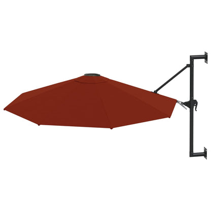 Wandparasol Met Metalen Paal 300 Cm Kleurig Terracotta