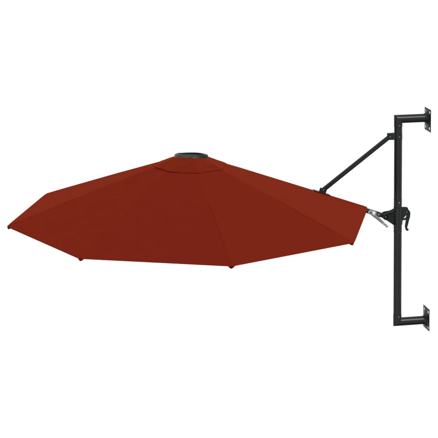 Wandparasol Met Metalen Paal 300 Cm Kleurig Terracotta
