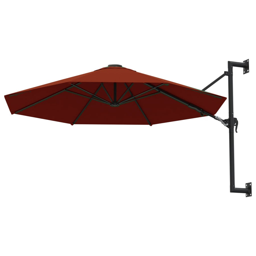 Wandparasol Met Metalen Paal 300 Cm Kleurig Terracotta
